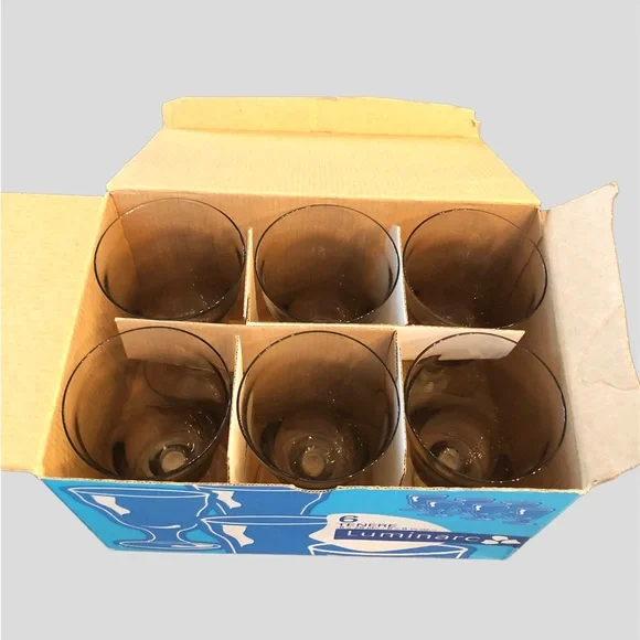 💠 Retro Glass Goblets *RARE* (2of2 sets) - Picture 3 of 4